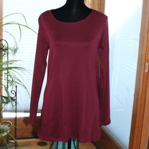 Long sleeve pullover top - Maroon Sz Medium NWOT